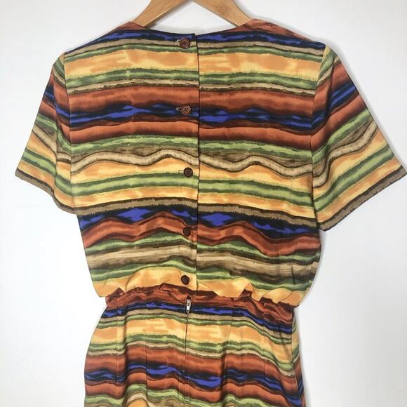 Vintage J. Stevens Funky Faux Wrap Dress 4P - Picture 4 of 8